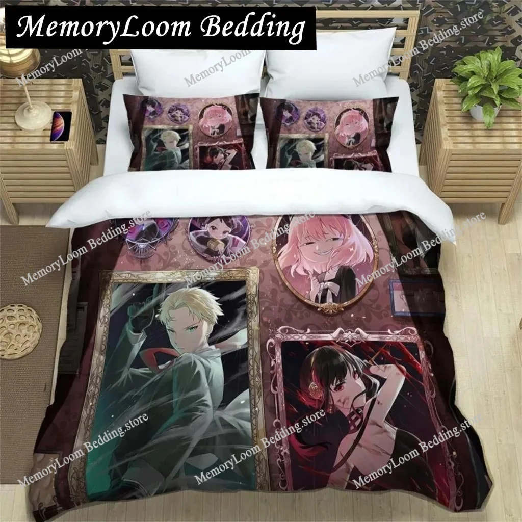 

SPY × FAMILY Digital Printed Polyester Bedding Set Three Piece Soft, High End, Comfortable, and Soft Couple Gifts