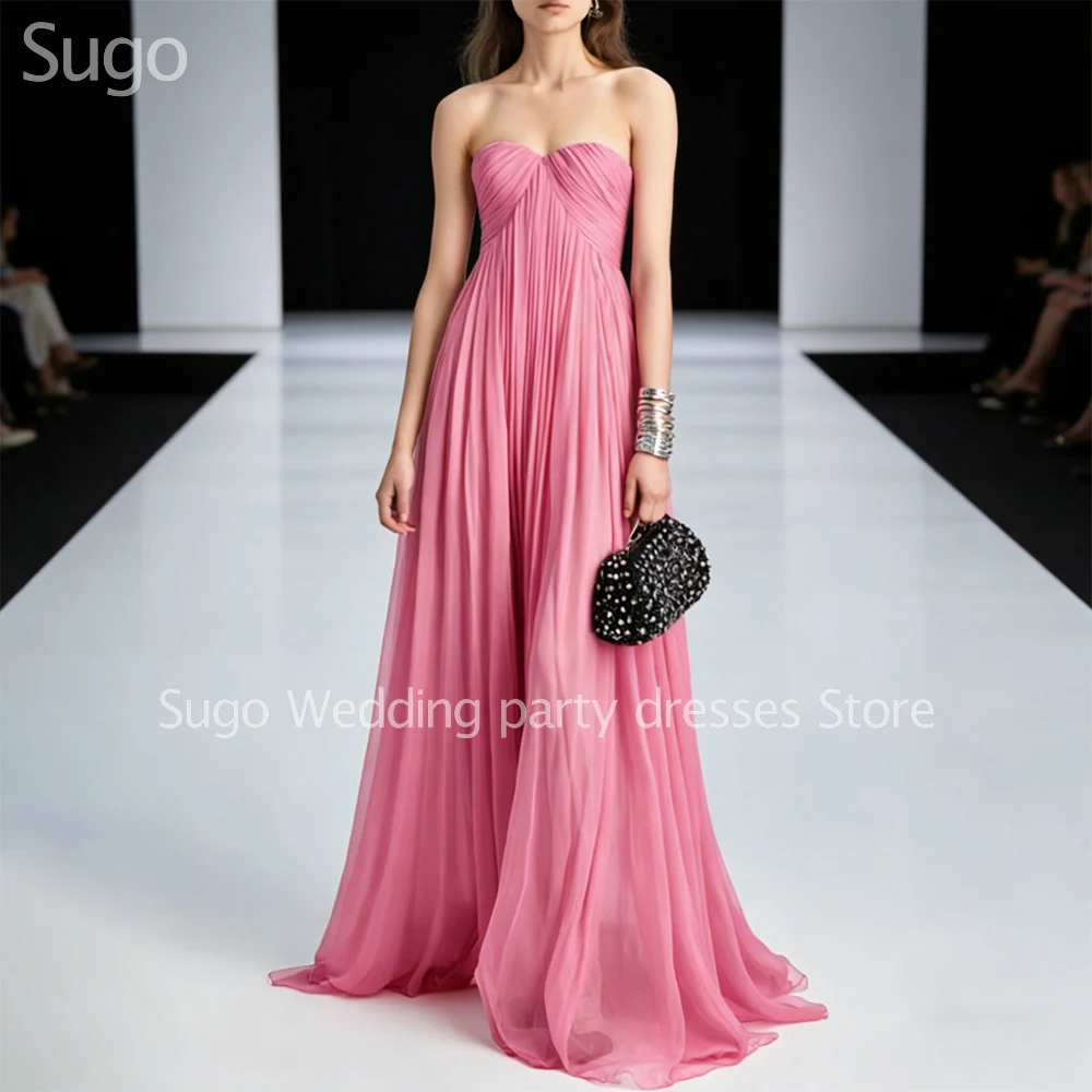 

Customized Pink Sweetheart Long Evening Dresses for Special Occasions Elegant Floor-Length A-Line Women Prom Party Gowns 2026