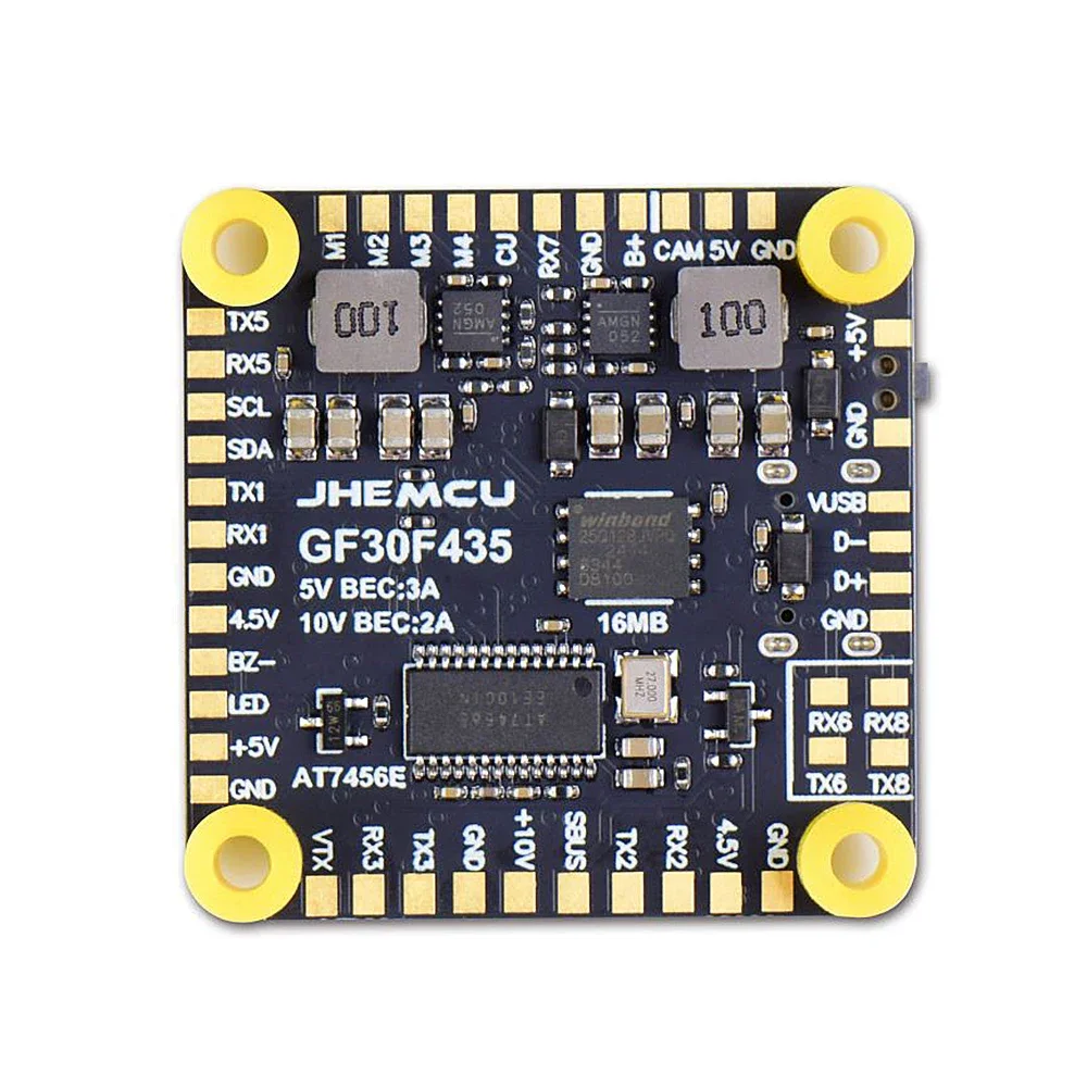 JHEMCU GF30F435 Flight Controller ICM42688P Support OSD GPS W/ Black Box 16MB Barometer SPL06 3-6S 30.5mmx4mm for RC FPV Drone