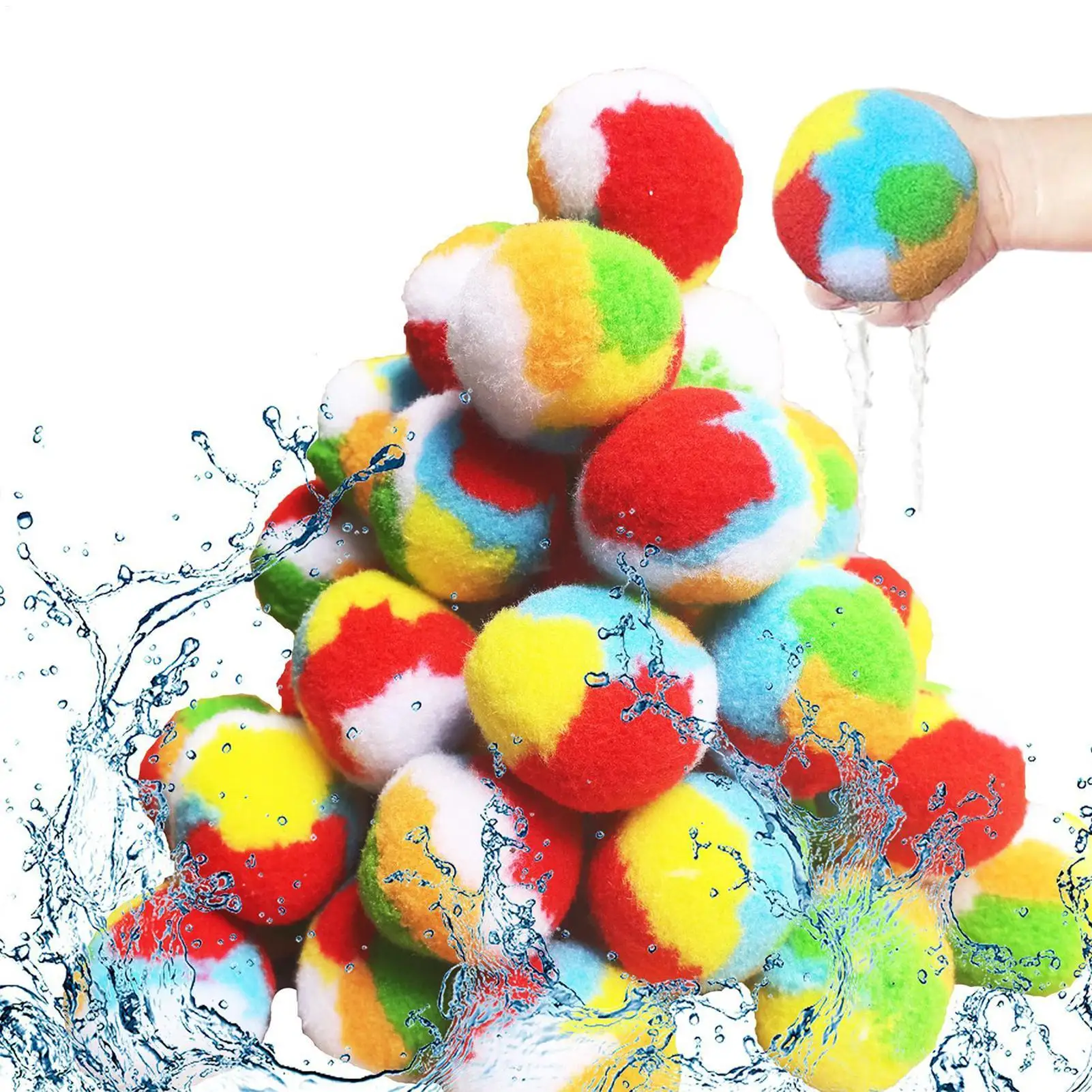 

Water Balls For Pool 60-pieces Girls Water Absorbing Balloon Summer Party Outdoor Game For Vacation Garden Backyard Beach