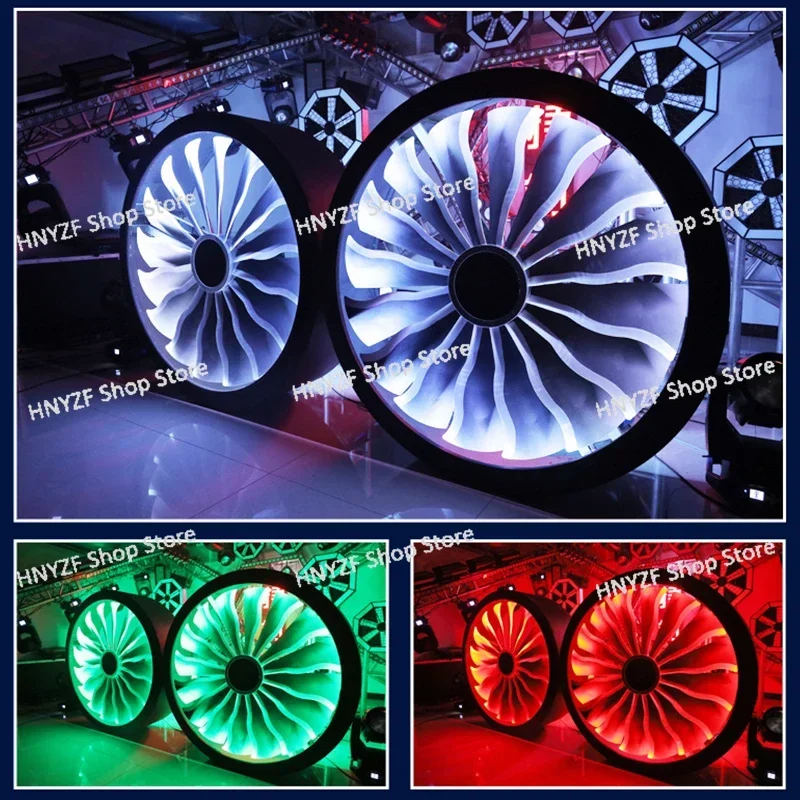 Bar Matrix Light Aircraft Engine Fan Light LED Color Changing Dyeing Light Windmill Rotation