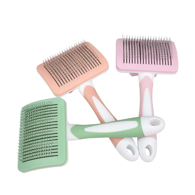 Pet Hair Shedding Comb Dog Cat Brush Grooming Long Hair Indoor Cats Brush Hair Remover Cleaning Beauty Slicker Pet Supplies