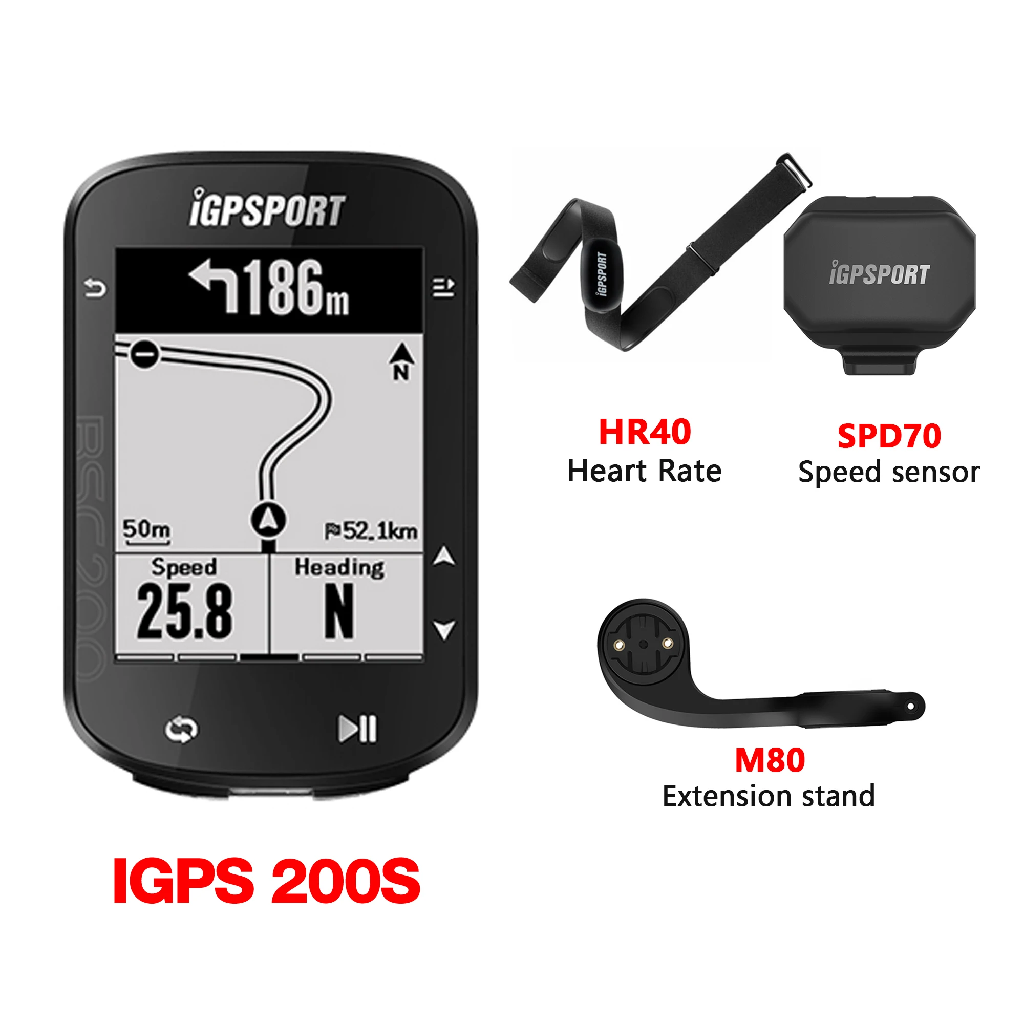 

IGPS 200s New Bike Computer Satellite Long Endurance Waterproof Table Route Navigation Odometer Sport Speedometer With Gps