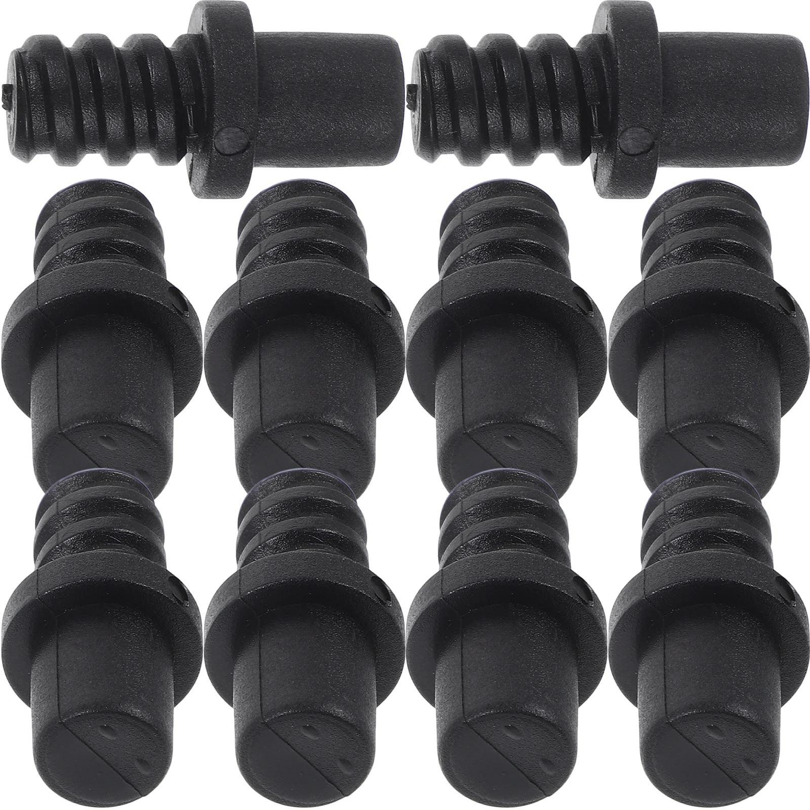 

10Pcs Toilet Brush Handle Connector Sturdy Plastic Replacement Adapter Threaded Tip Self-Locking Adapter for Toilet Brush Handle