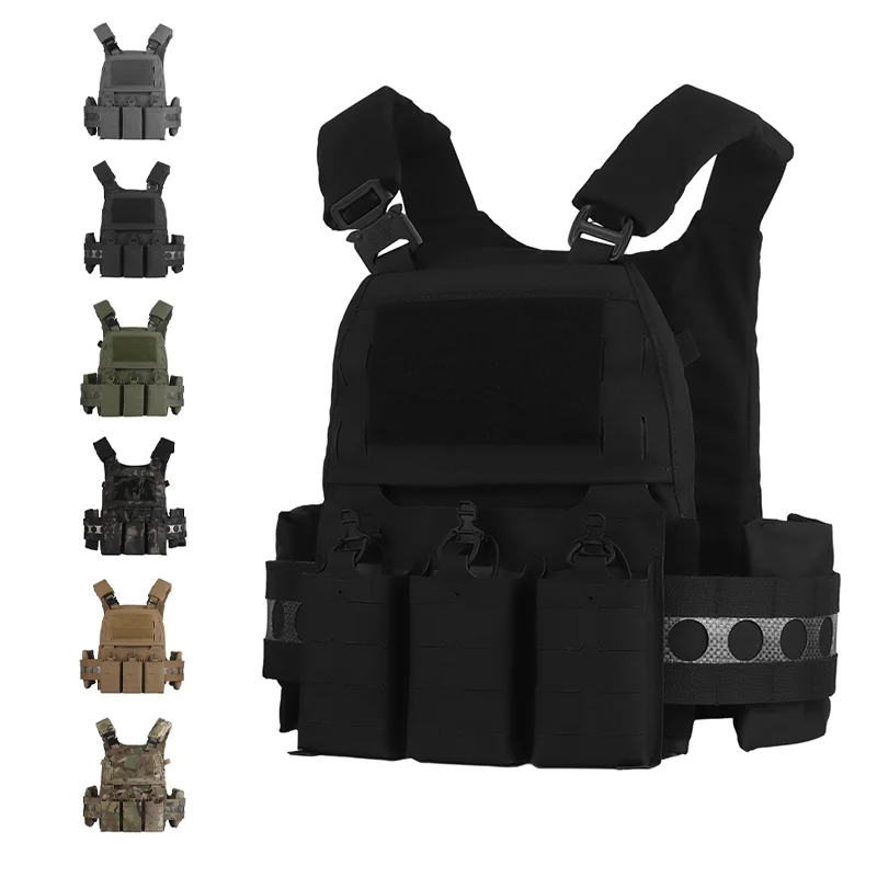 SABADO Outdoor Molle Breathable Camo Hunting Combat Training Adjustable Plate Carrier For Adults Tactical Vest