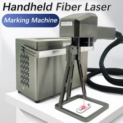 20w 30W Handheld Fiber Laser Marking Machine Max Laser Source Engraving Stainless Steel Copper Aluminium Paint Remove