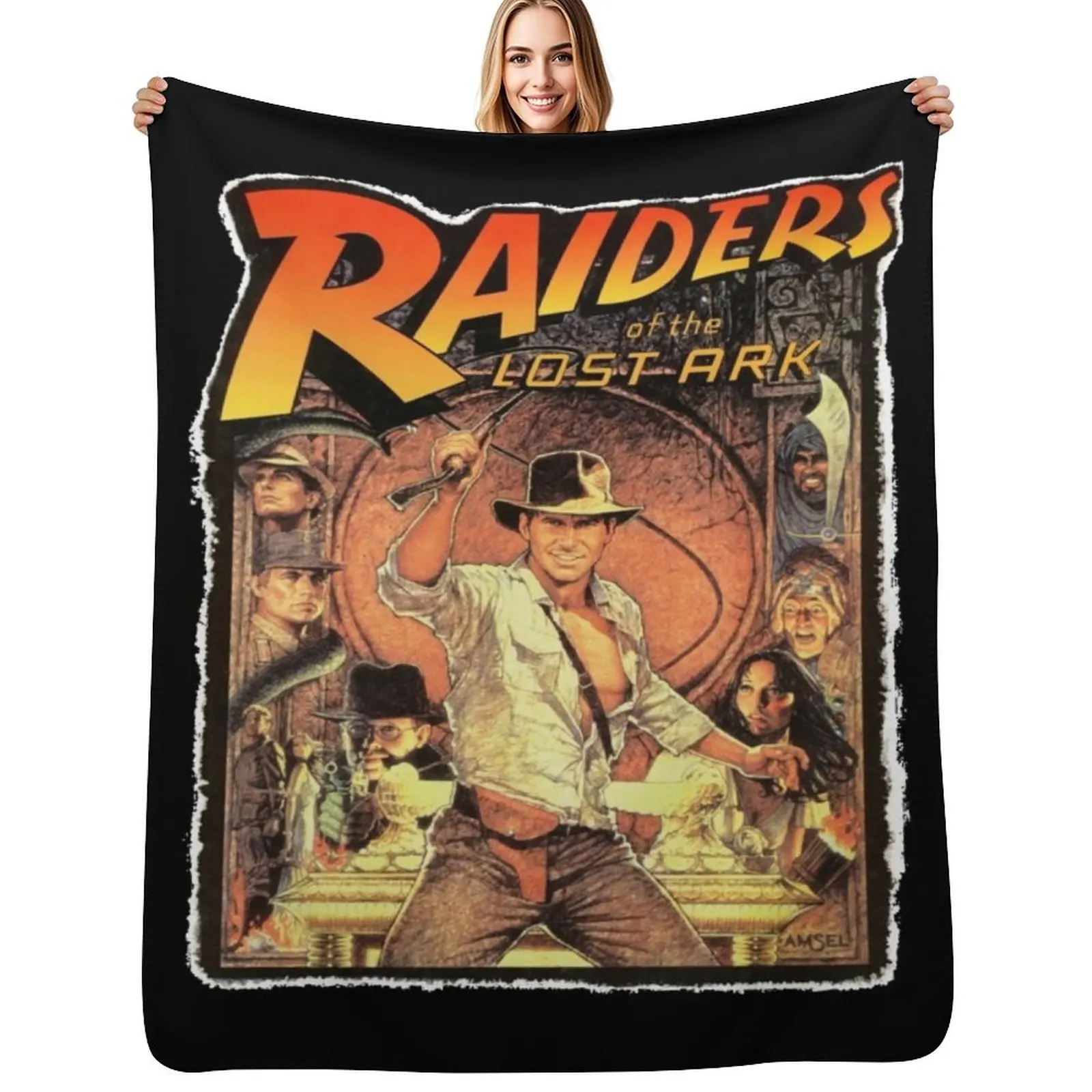 

Raiders of the Lost Ark Throw Blanket Soft Plaid Flannels Loose warm winter Blankets