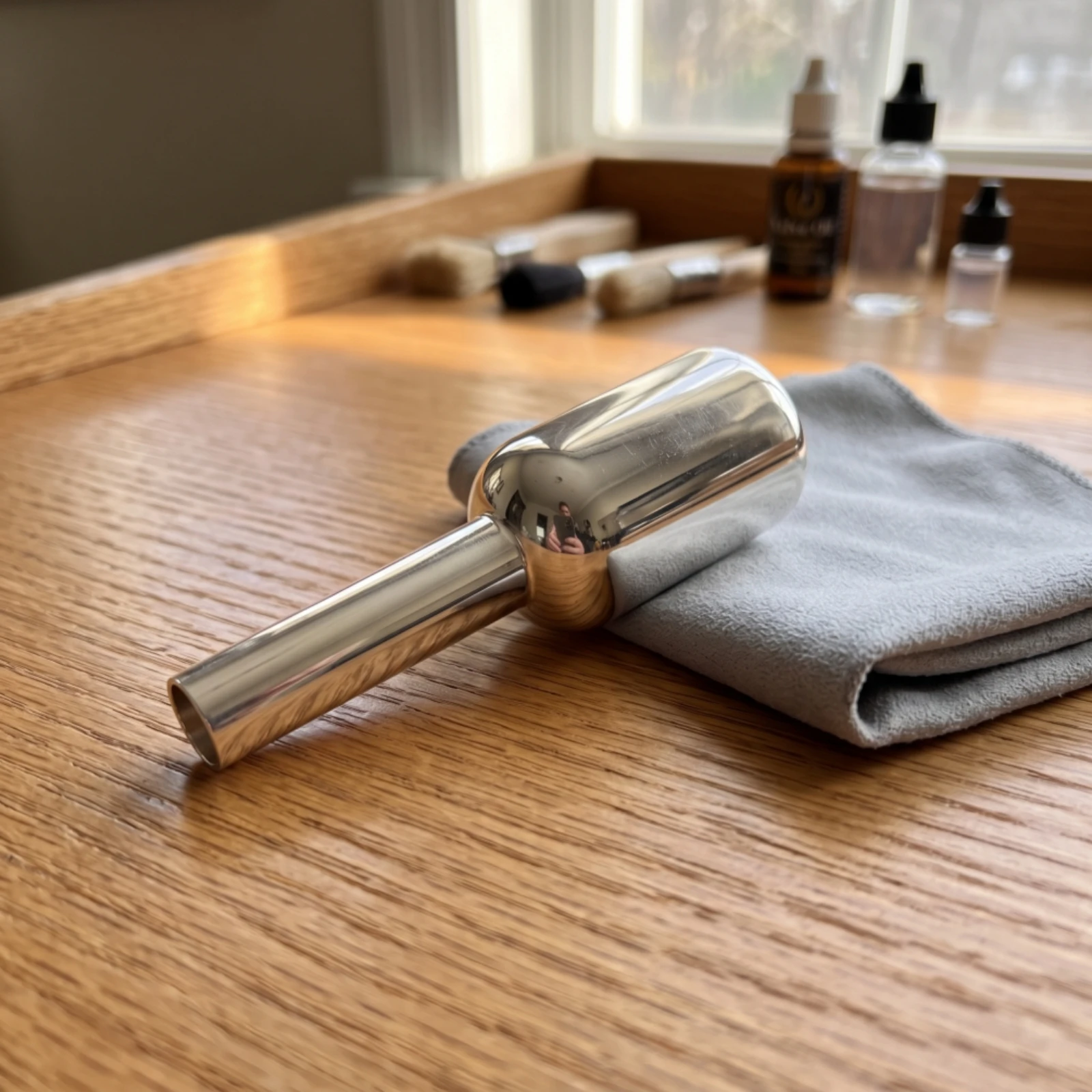Silver-Plated Trumpet Mouthpiece Brass Trumpet Mouthpiece with Silver Plating Wear Resistant Easy to Clean for Students