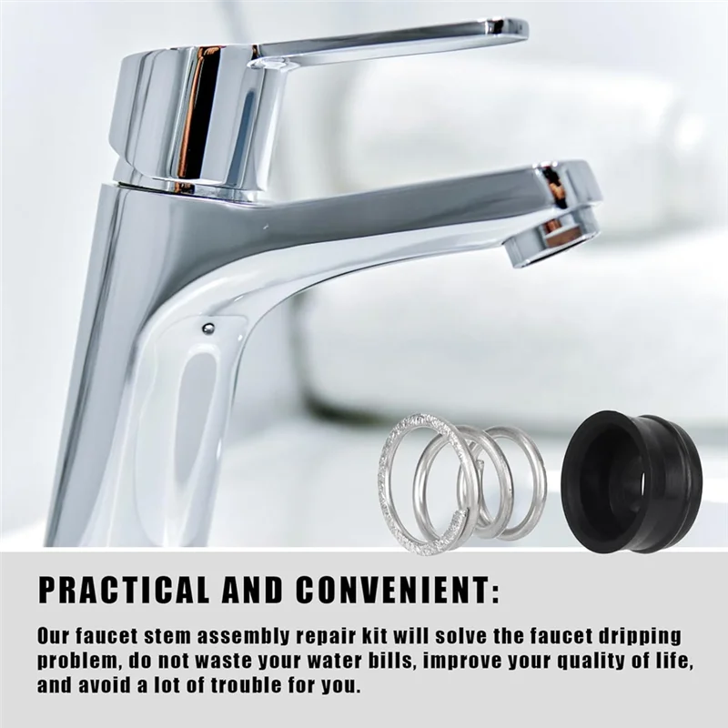 A53Q-RP4993 Faucet Repair Kit 32Pcs- For Delta Compatible, Includes 16 Replacement Seats And 16 Spring Stem Parts