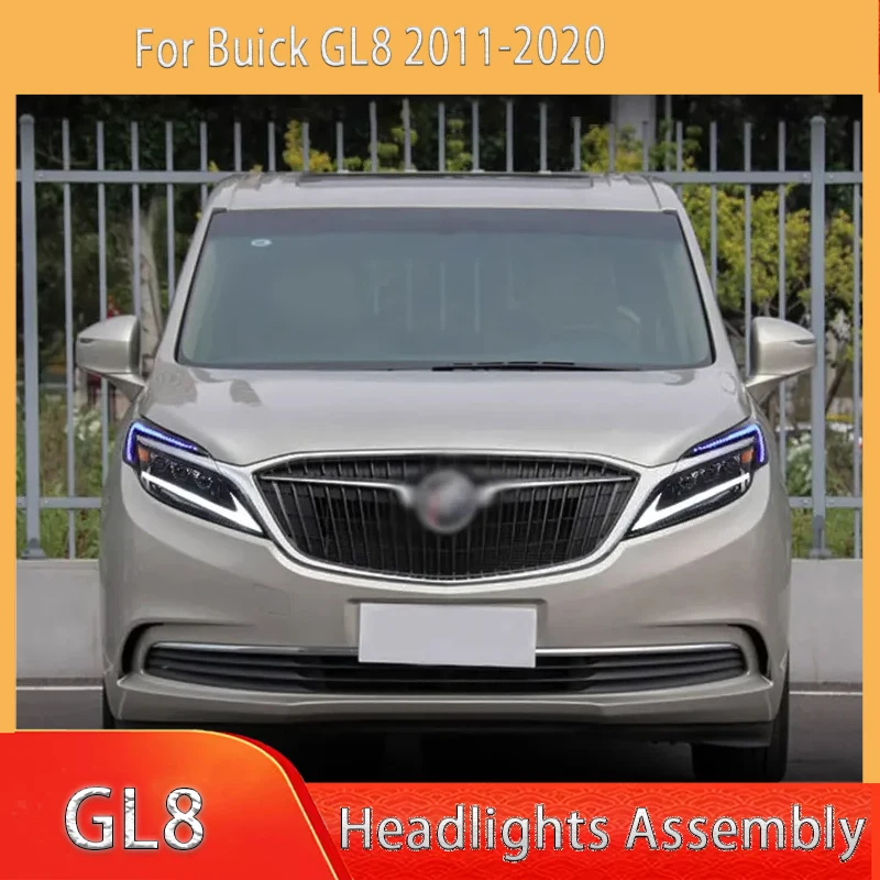 

Head Lamp for Opel Buick GL8 LED Headlight 2017-2020 Headlights GL8 DRL Turn Signal High Beam Angel Eye Projector Lens