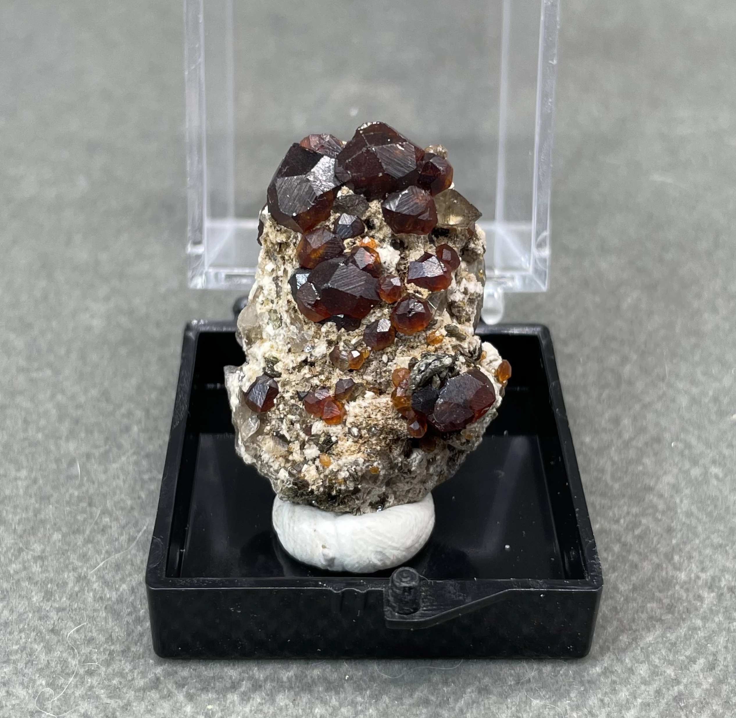 

NEW! 100% natural rare garnet mineral specimens stones and crystals quartz crystals + box size 3.4cm