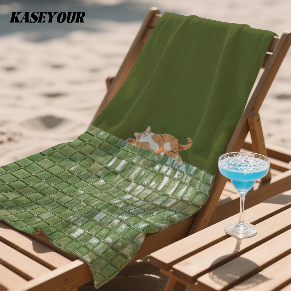 Toalla de Playa Extra Grande de Microfibra con Encanto Vintage, Resistente a la Arena, de Secado Rápido y Absorbente para Piscina, Viajes y Camping