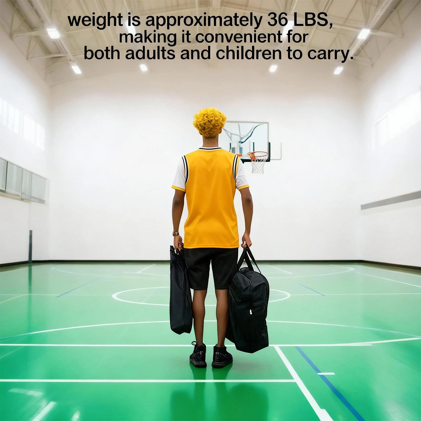 

Portable Hoop Trainer Tripod with 180° Rotating Track Adjustable Height with Net Return System for Indoor & Outdoor Use