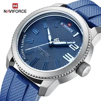 NAVIFORCE, reloj de marca superior para hombre, moda informal, resistente al agua, reloj de pulsera de cuarzo de estilo Simple, reloj militar con correa de TPU para hombre