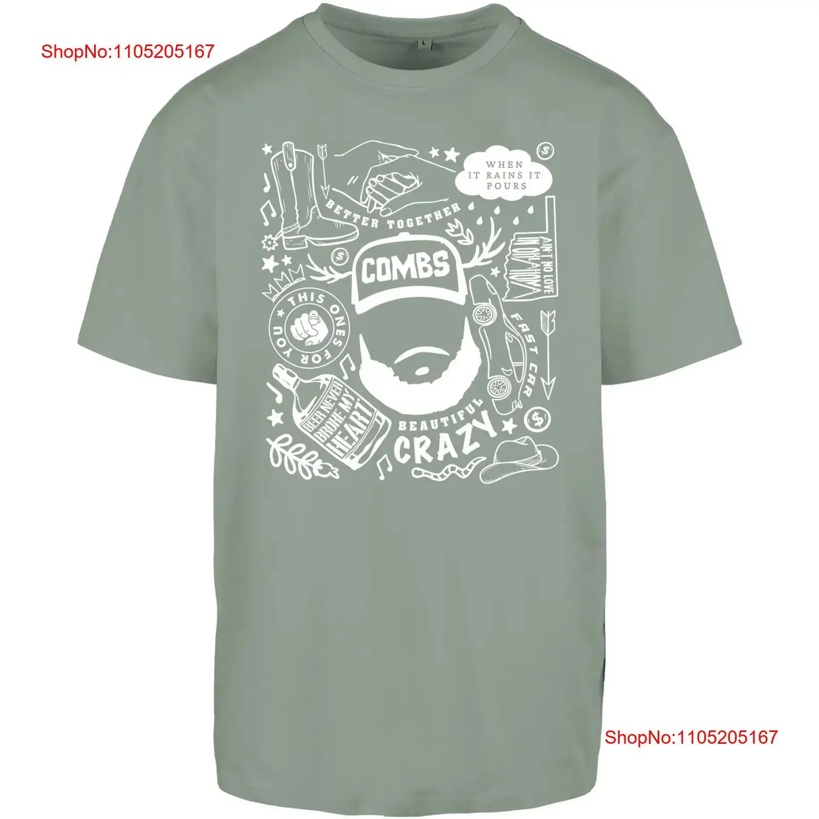 Luke Music Doodle Combs Western Country Fast Car Oversized T Shirt vintage Washed Stretched Unisex Comfortable