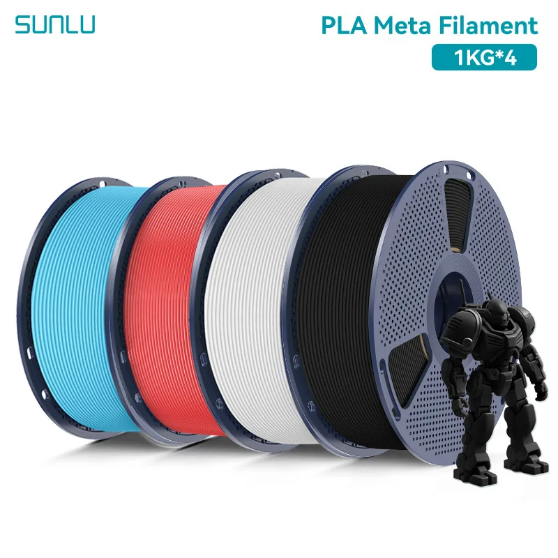 SUNLU PLA Meta 3D-Drucker Filament 4KG 1KG/Rolle 175MM Toleranz +/-0,02MM Filament Schneller Versand 2-7 Tage