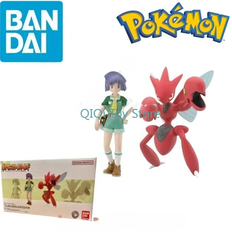 bandai-original-shokugan-escala-mundo-pokemon-johto-region-scizor-bugsy-anime-figuras-de-accion-juguetes-para-ninos-regalo