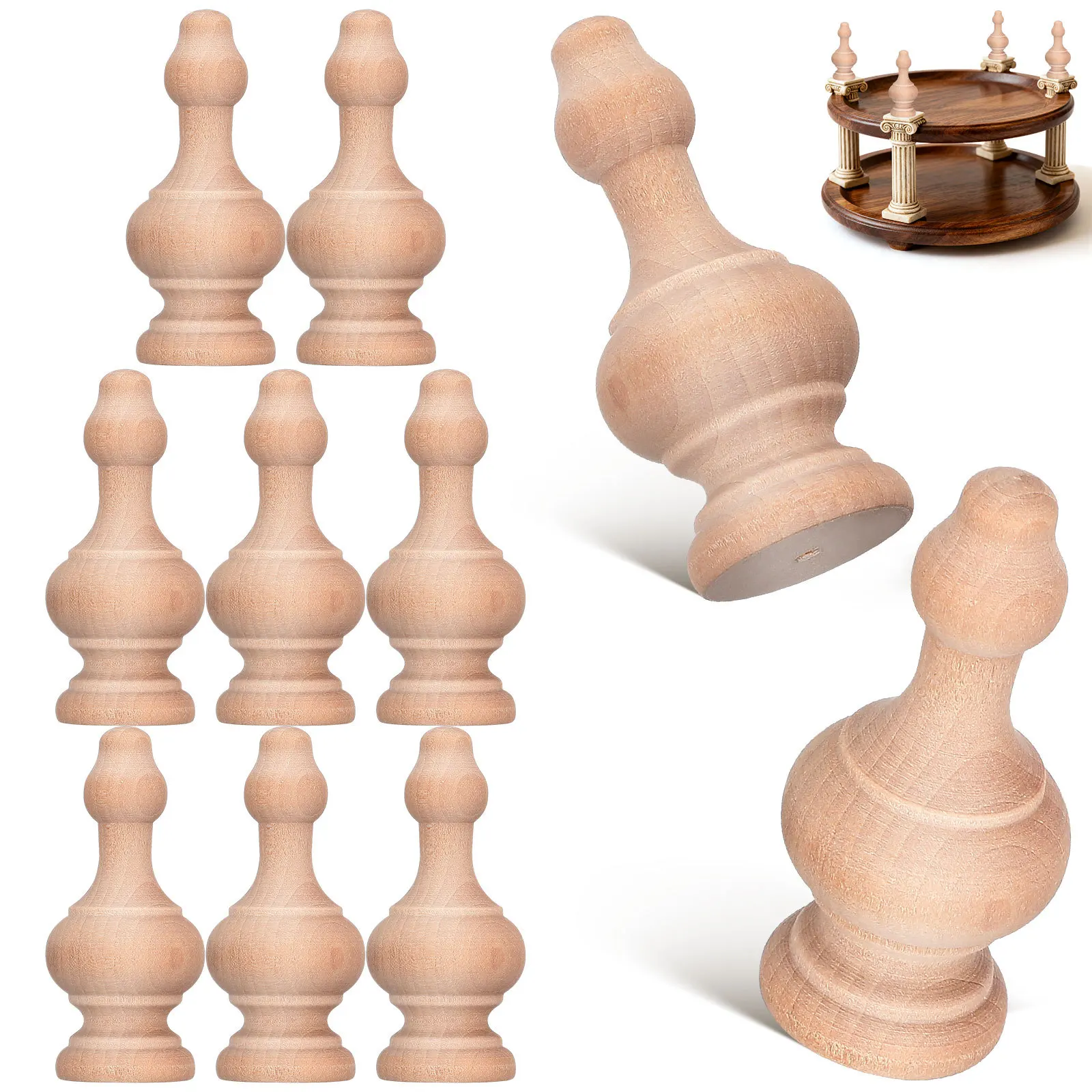 декоративные шпиндели из цельного дерева