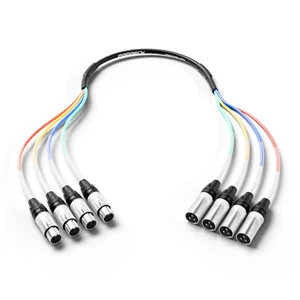 Kabel Ular XLR Male ke XLR Female, Kabel Audio Berpelindung 4 Saluran untuk Panggung Profesional, Studio, dan Siaran Langsung 8 ular kabel penjualan terbaik - №