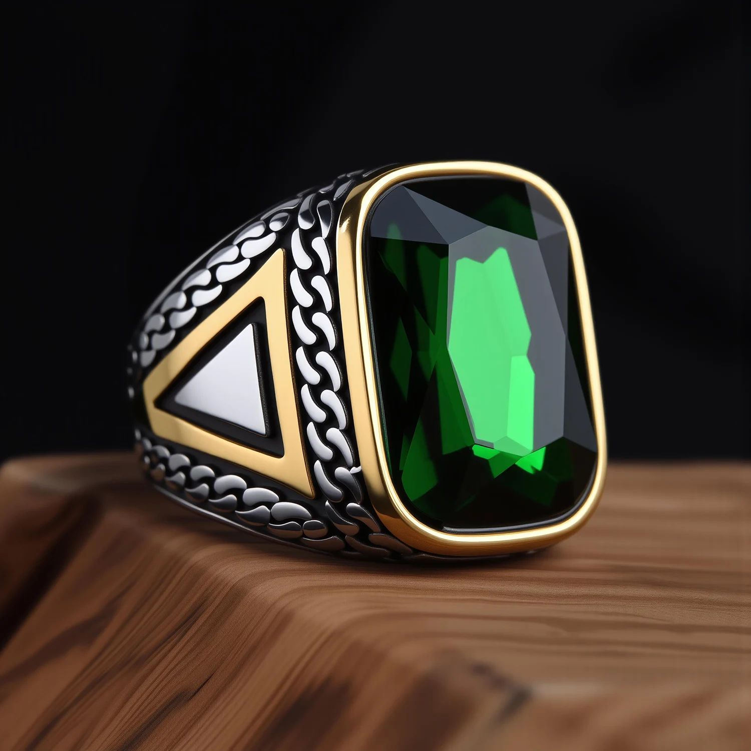 R3427 Men's High Quality 316L Stainless Steel Variety Onyx Rings Fashion Trend Jewelry