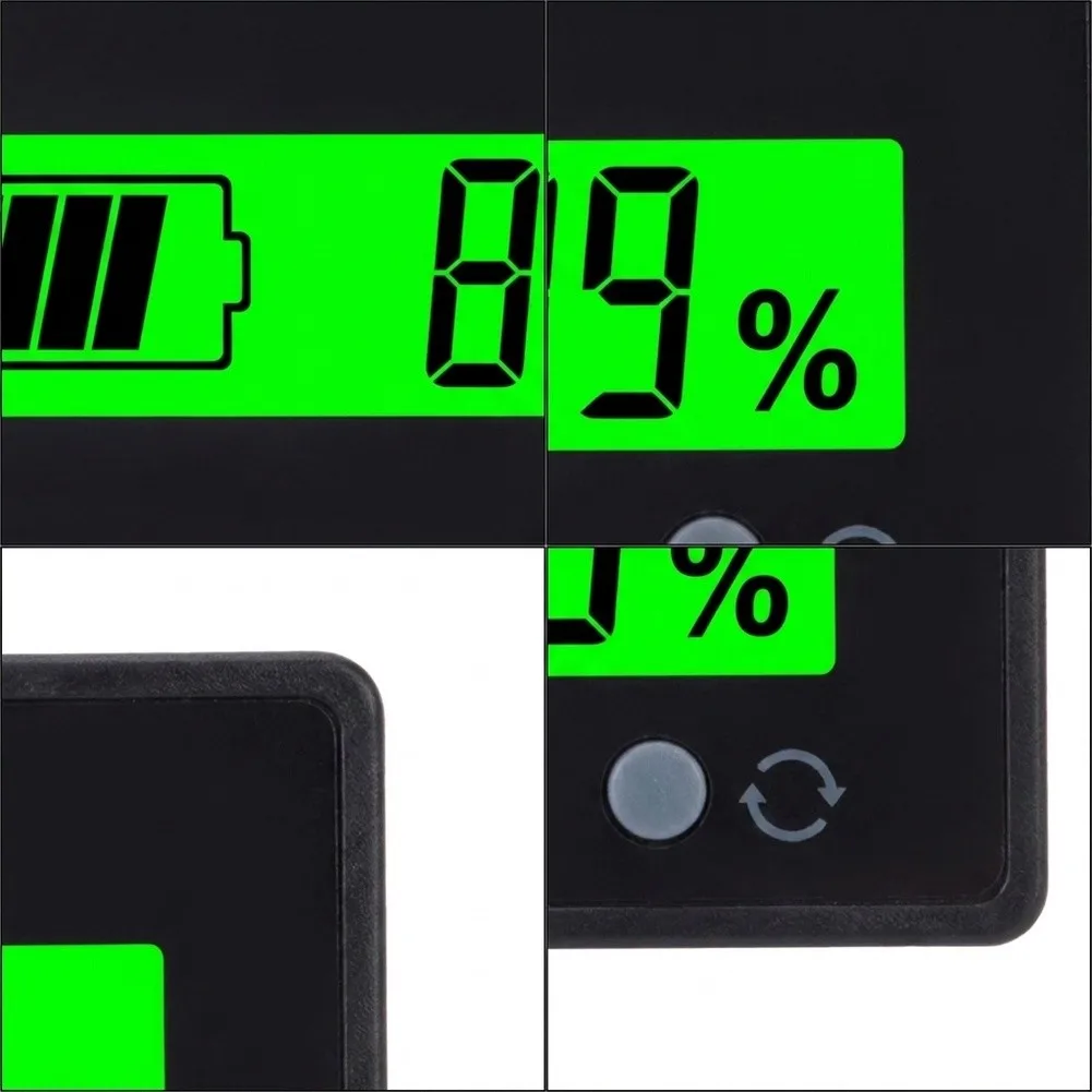 12V-72V For battery Level Indicator with Voltage and SOC Display for Lithium and Lead-Acid Batteries Waterproof Unit