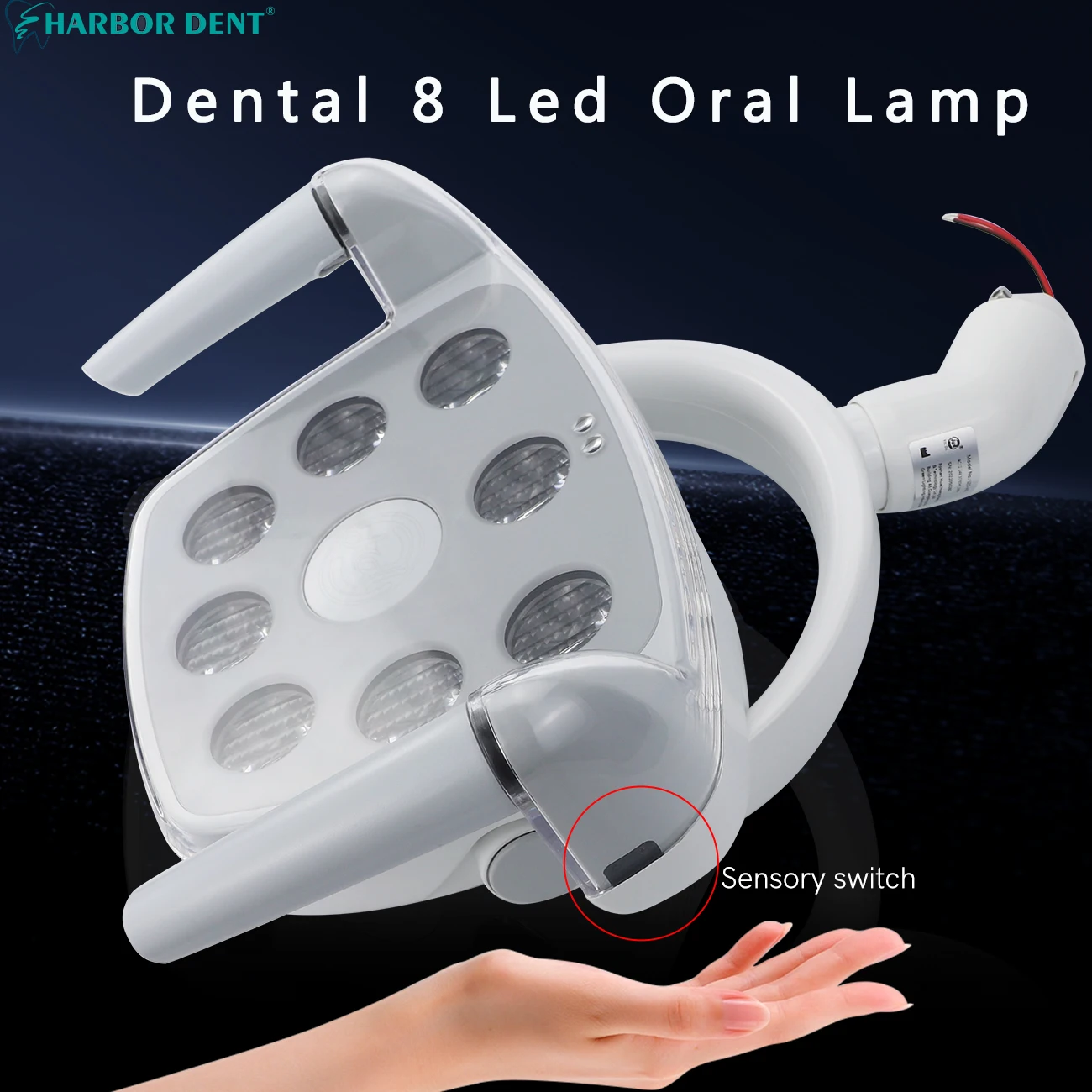 Dental 8 LED Oral Lamp Dentist Operation Light  Adjustable Color Temperature Sensory Switch Oral Lamp For Dental Chair