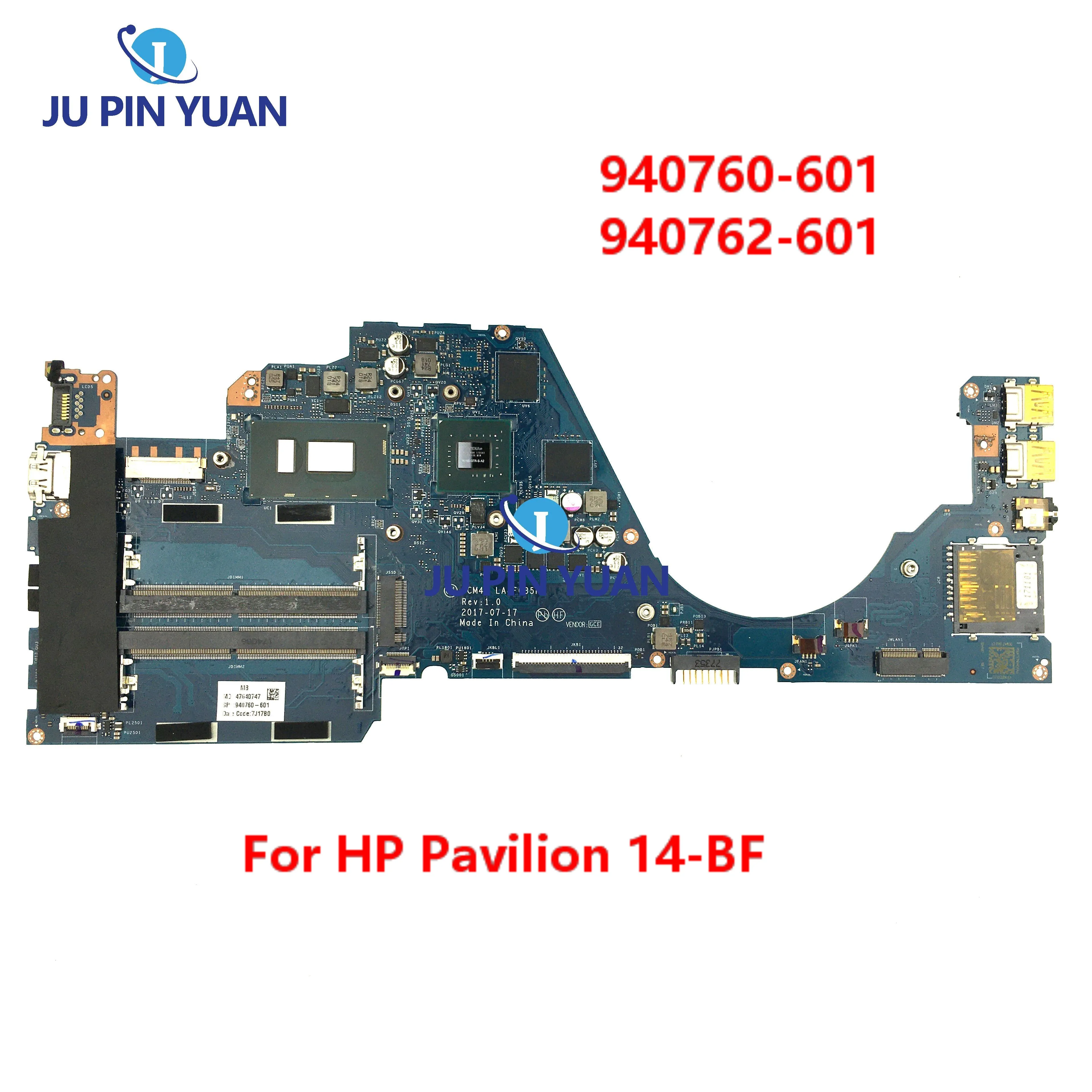 940760-601 940762-601 For HP Pavilion 14-BF Laptop Motherboard DCM42 LA-F035P 940762-001   940762-001 TPN-C131 100% Tested