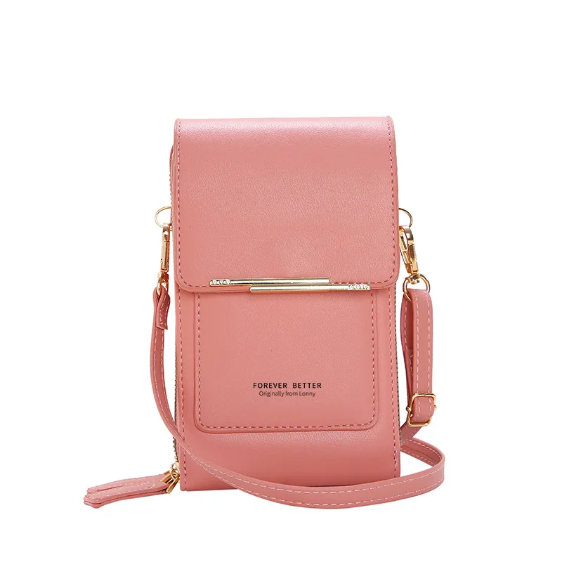 Crossbody Wallet Bags For Women Touch Screen Cell Phone Pocket Ladies Mini Long Purse Leather Female Shoulder Bag Strap Handbag