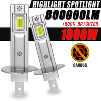 H1 LED Headlight Bulbs for Car Canbus High Power Auto Lights 800000LM 1000W Mini Size Focus Automobile Headlamp Fog Lamp 12V 24V