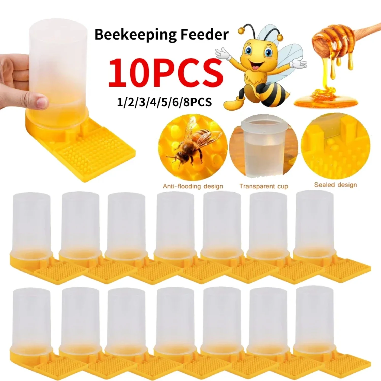 

1-10pcs Bee Feeder Drinking Water Waterer Beekeeping Honey Bee Feeders Watering Bees Tools Supplies Feeding Bee Drinker Tools