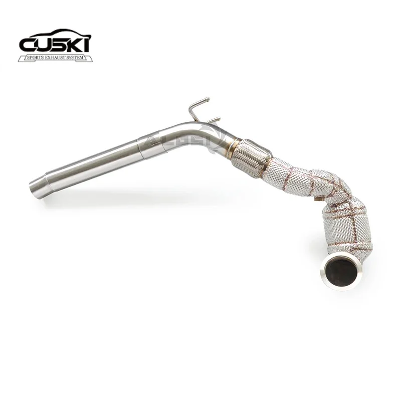 

Stainless steel with insulation cover downpipe suitable for Volkswagen Golf MK7.5 GTI 2.0T 2014-2020 automotive exhaust modifica