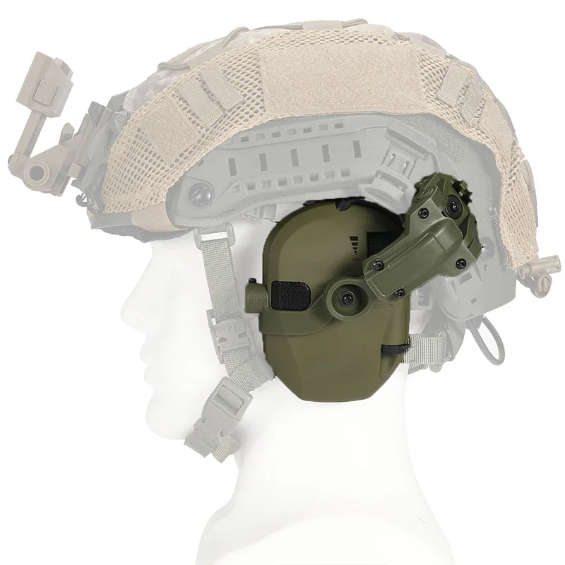 Tactical Helmet Headset Noise Reduction Sound Pickup Shooting Hearing Protection Earmuffs Airsoft CS Headphone for FAST Wendy