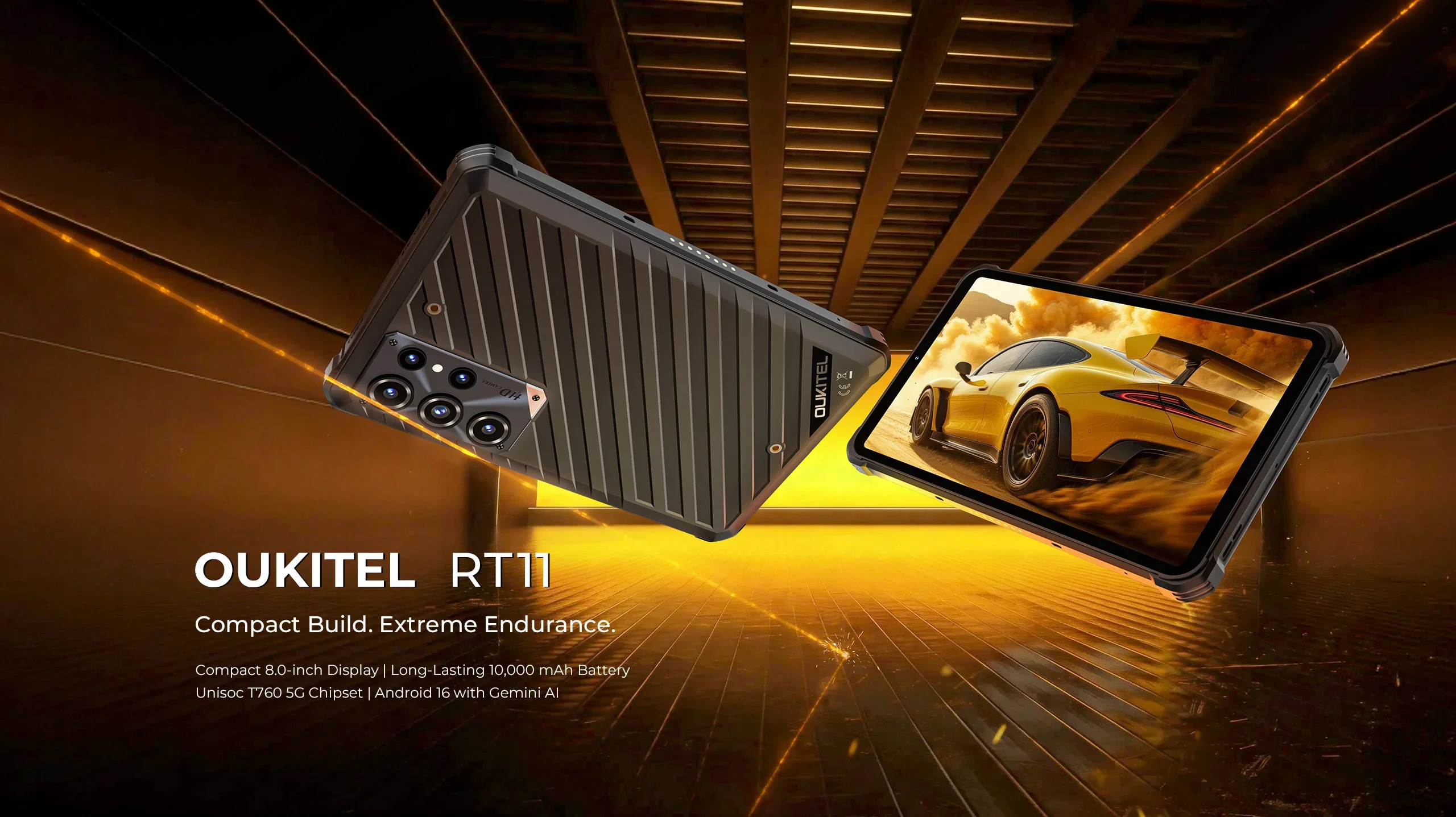 OUKITEL RT11 Rugged Tablet PC 8'' Android Tablet 5G ESIM Tablet IP68 IP69K Waterproof Shockproof 10000mAh Battery Nano+Nano/TF