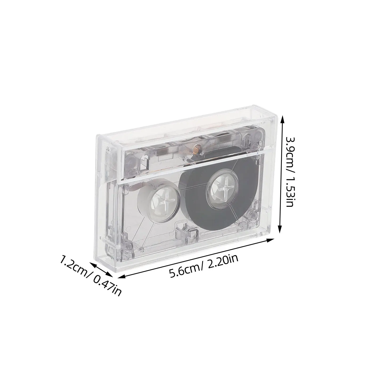 Blank Cassette Tape Vintage Classic Color Transparent Case DIY Decoration Party Home Wall Ornament Empty Recordable Cassette
