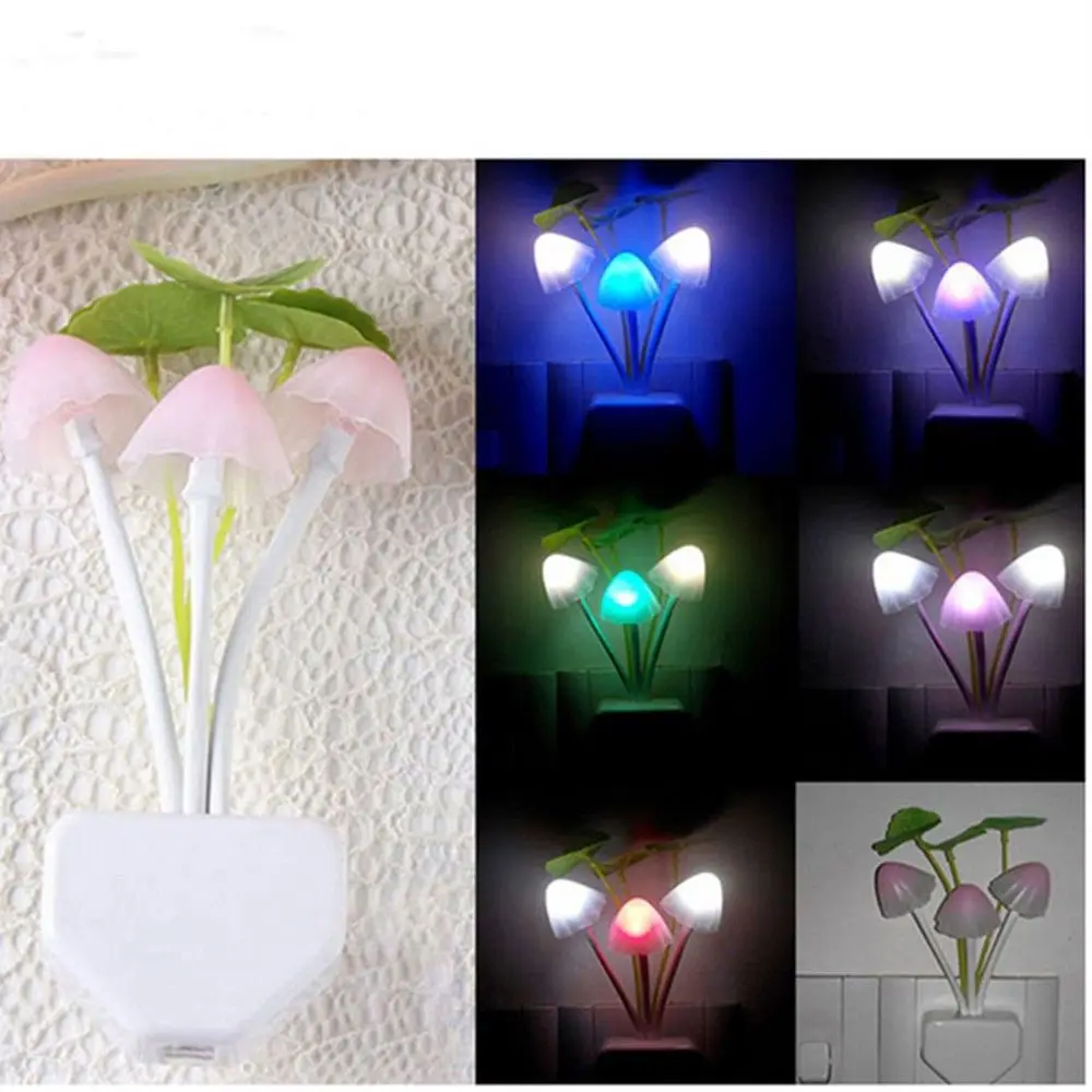 Bedroom Multicoloured Cute Control Dream New Romantic Home Bed Sensor Control LED Lamp Mushroom Light Colorful