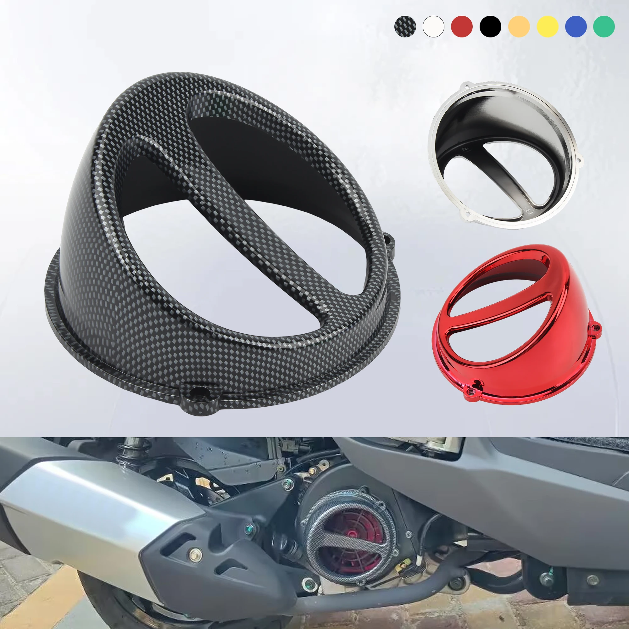 For Yamaha Motorcycle Scooter Fan Cover Engine Cooling Air Cap Mid-Frame Air Deflector Jog50 Jog90 Dio ZX Gy6 Jog 50cc 90cc