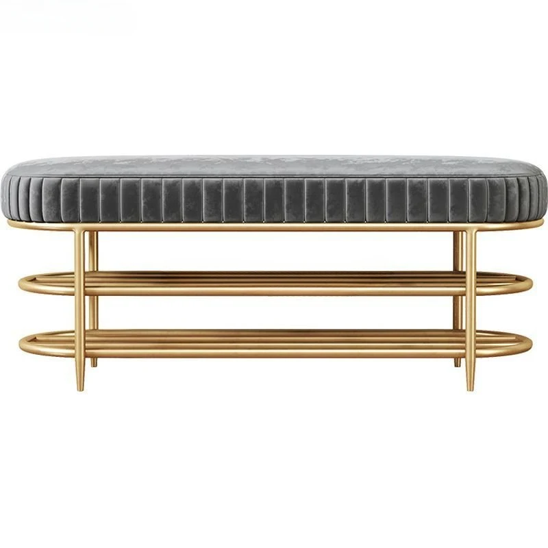 

60/80/100 см мягкая бархатная скамейка для хранения обуви, османские шкафы для обуви с 2-уровневой стойкой для гостиной, дома, входная дверь, боковая сторона