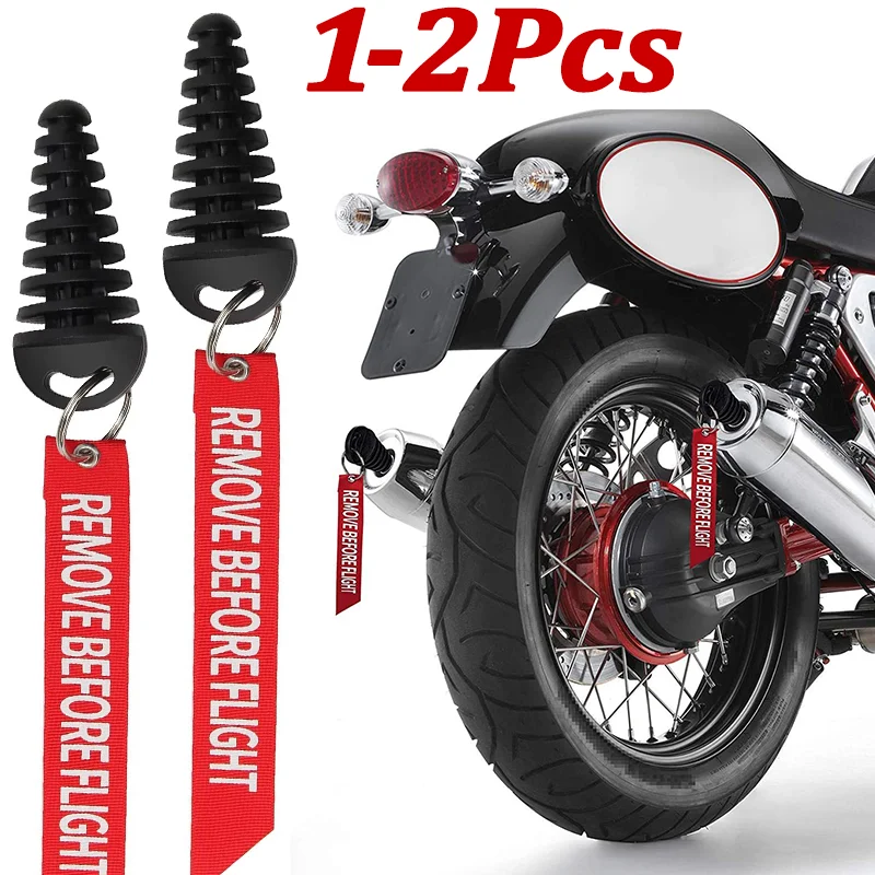 

1/2Pcs Exhaust Pipe Wash Plugs Motorcycle Motocross Tailpipe Rubber Keychain Air Bleeder Plug Silencer Wash Plug Pipe Protector