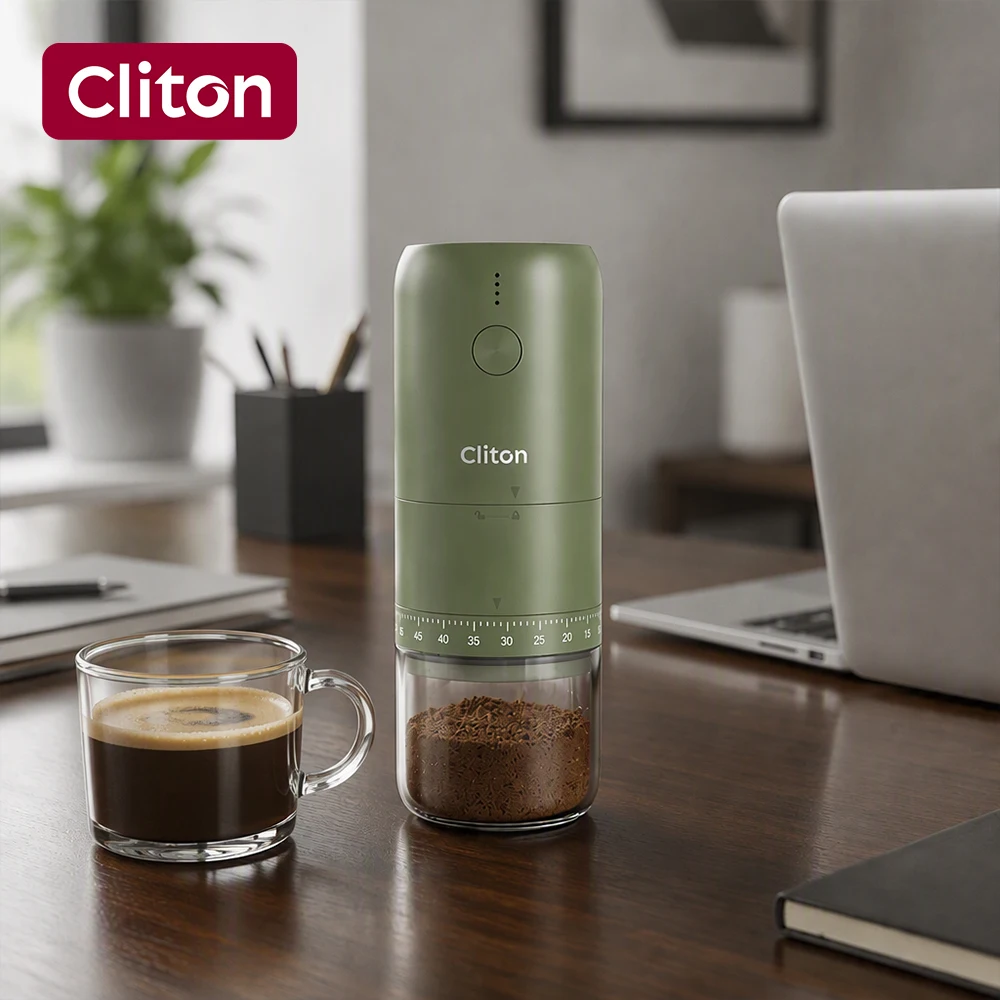 Cliton High Efficiency Automatic Rechargeable Handheld Coffee Bean Mill with High Efficiency Grinding