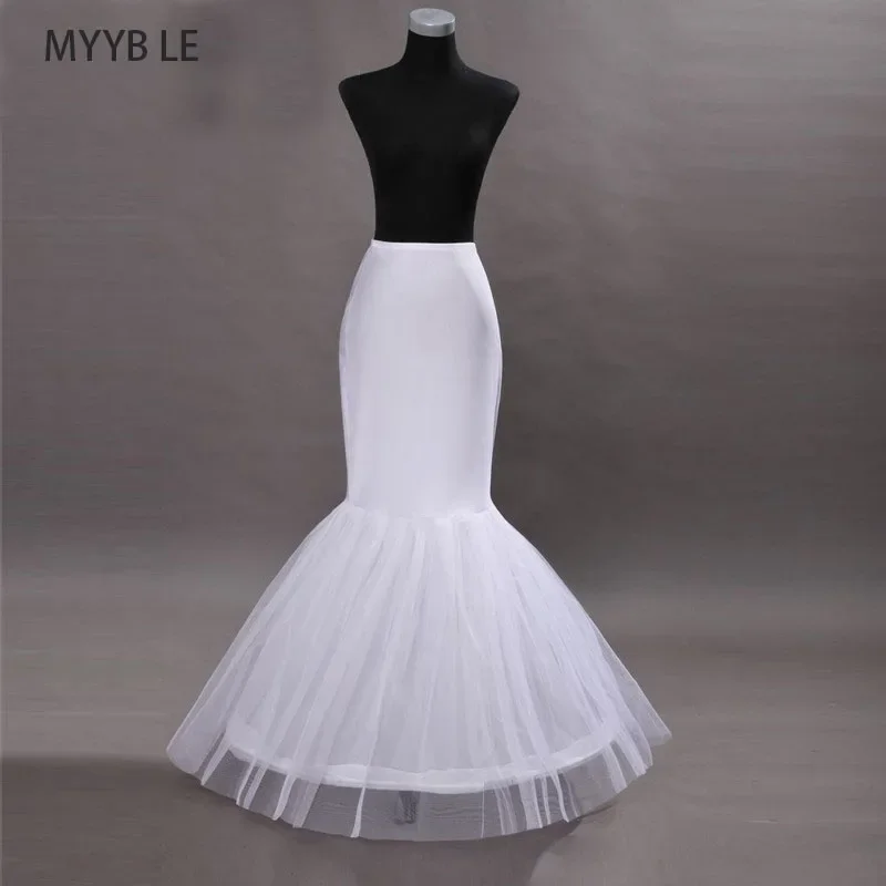 

Customized Wholesale Mermaid Petticoat 1 Hoop Bone Elastic Wedding Dress Crinoline 2020Bridal Petticoat Cheap