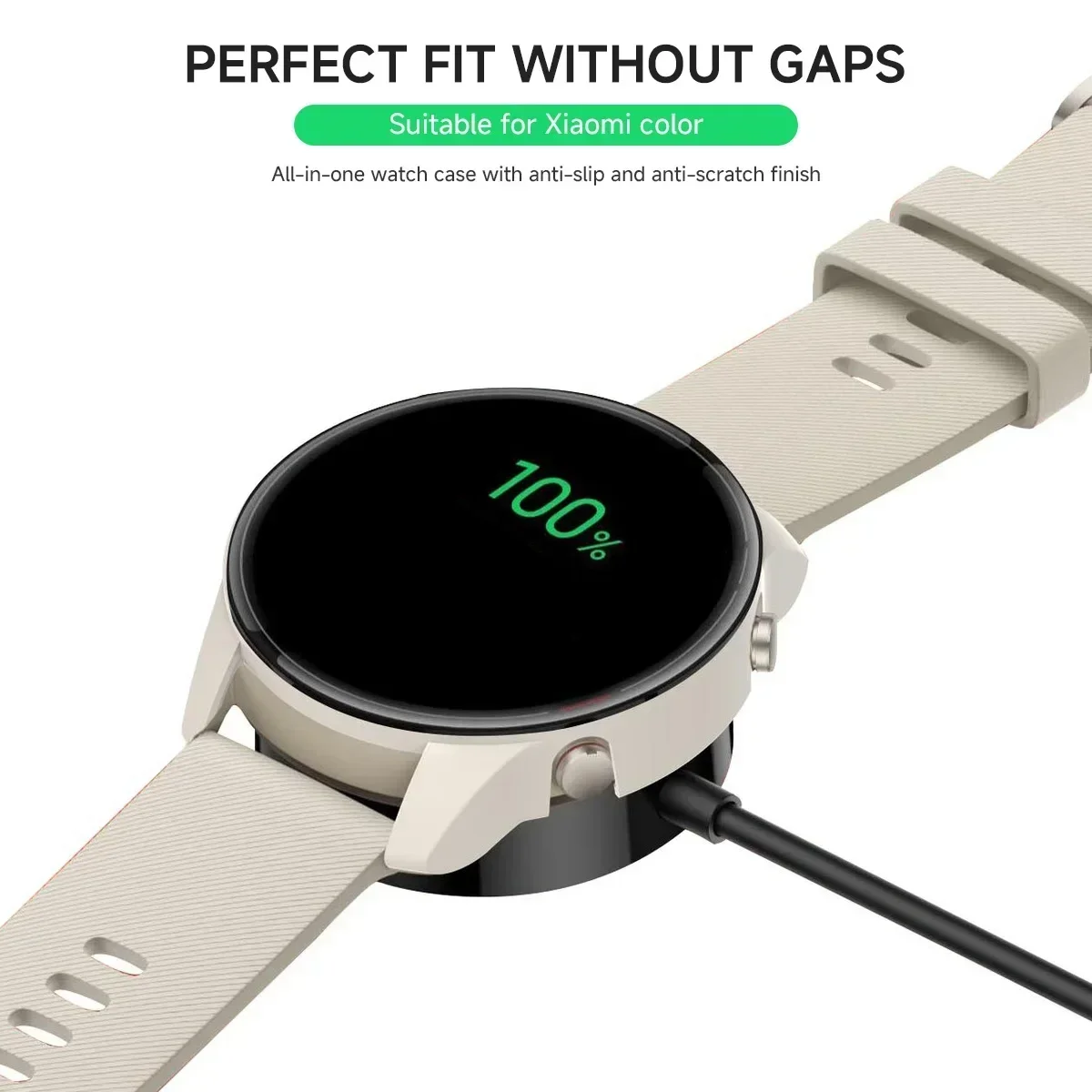 PC Watch Case For Xiaomi Mi Watch Color Sport Smart Watch Full Screen Protector Cover Shell Tempered Glass Film Hard Edge Frame image 5