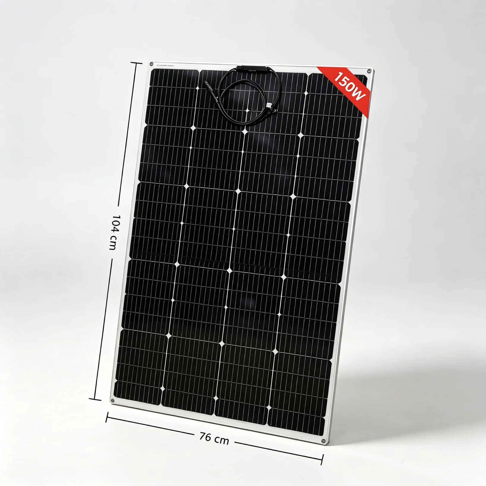 150 W flexibles Solarpanel, 18 V Solarpanel, monokristalline PV-Module zum Laden von 12 V-Batterien, 1000 W Heimsystem-Kits für Wohnmobile, Boote, Camping, Dächer