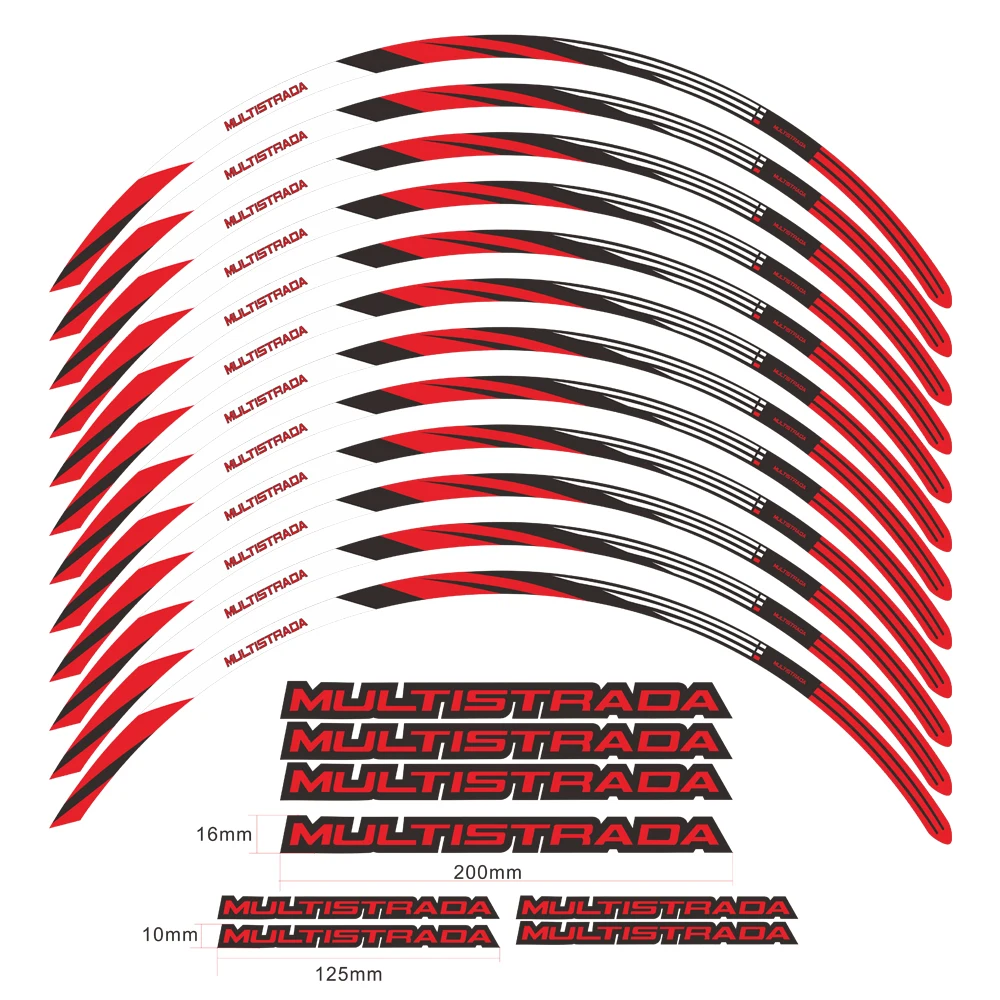 マルチストラーダv4,v2,s,v2s,2021, 2022, 2023用のオートバイホイールステッカー,防水ハブステッカー,リムストライプテープ,17インチ