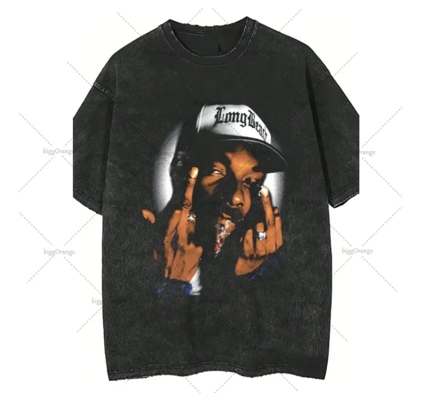 

newY2K Streetwear Graphic Top Gothic Punk Harajuku Retro Portrait Print Oversized T-shirt Men Hip-hop Casual Cotton Short Sleeve