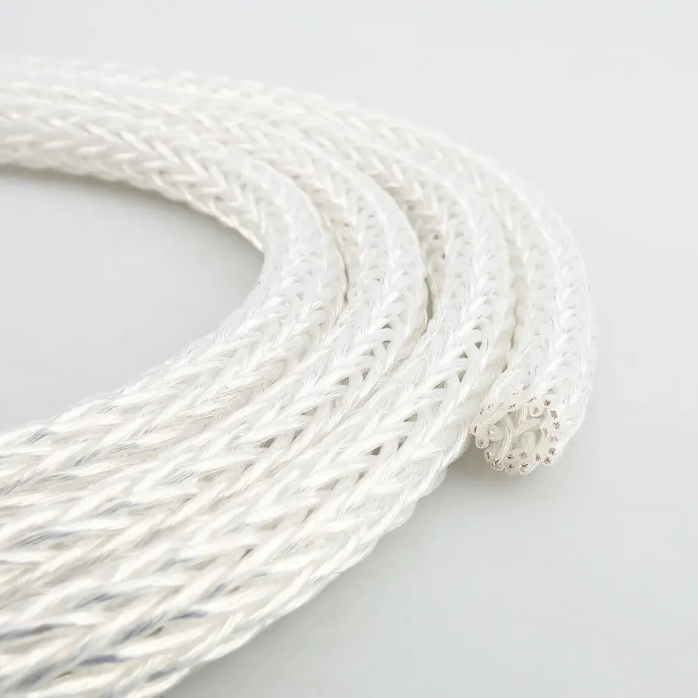 1 meter  Braid 12AG High Purity Silver Plated OCC Speaker Cable 24 Strands Bulk wire