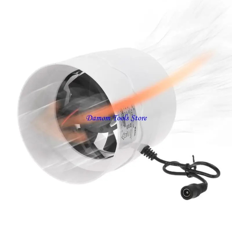 

57BE Inline Duct Fan Air Ventilator Pipe Ventilation Exhaust Fan Adjustable Extractor