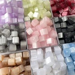 8MM Square  Round Sugar Beads Resin Dispersed Beads Beads Loose Beads DIY Making Earring Necklace For Jewelry Making Accessories