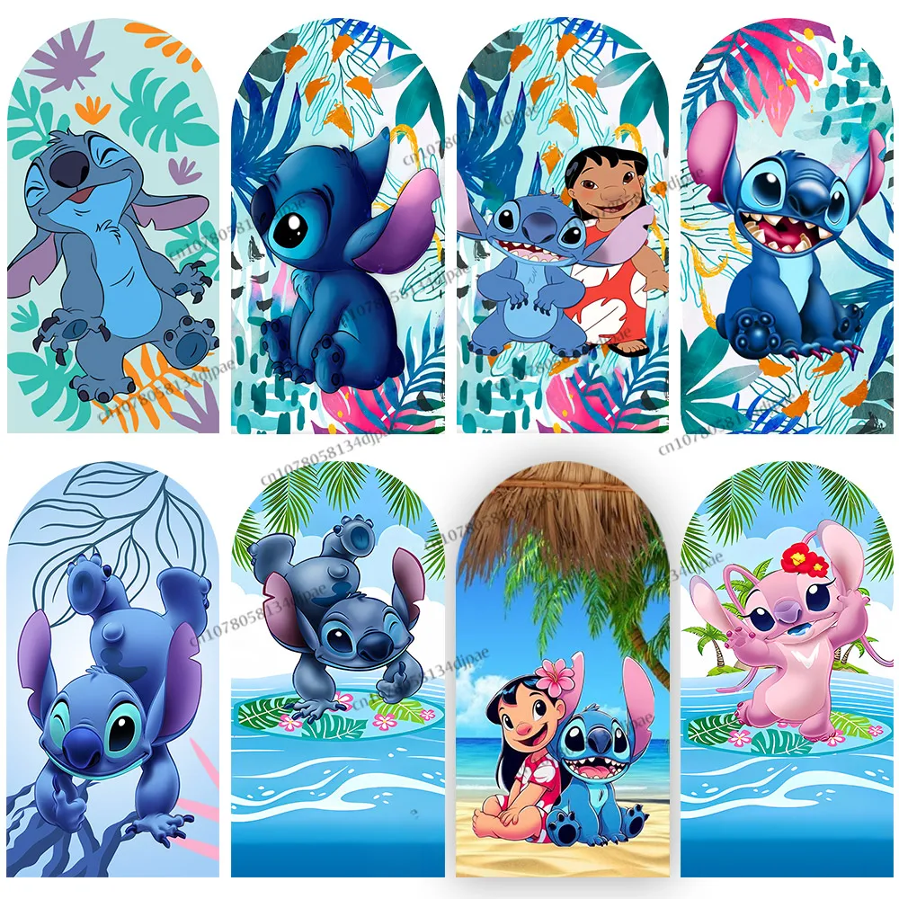 

Лило Стич арка фон украшение для фотосъемки Aloha Baby Boy день рождения фон железный чехол полиэстер реквизит баннер