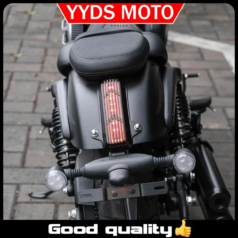

Motorcycle ABS Plastic Black Sport Lighting System Tail Light Cover Transparent Fairing Accessories for QJMOTOR Flash 250