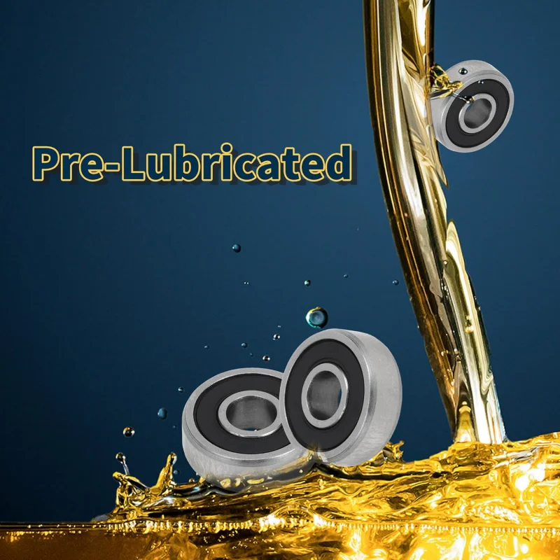 Радиальные шарикоподшипники 604-2rs P6 4x12x4 мм, смазочные подшипники, двойное резиновое уплотнение, черный, серебристый тон, скутер - упаковка из 10 шт.